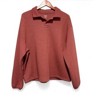 Old Navy Men's V-Neck Sweater in Rust